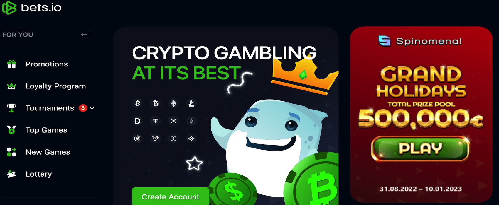 Bets.io casino offer